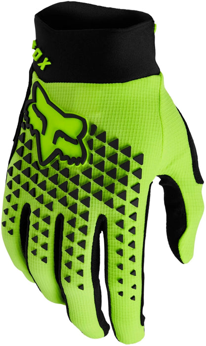 Fox Defend Mens MTB Gloves SM Fluro Yellow | ABC Bikes