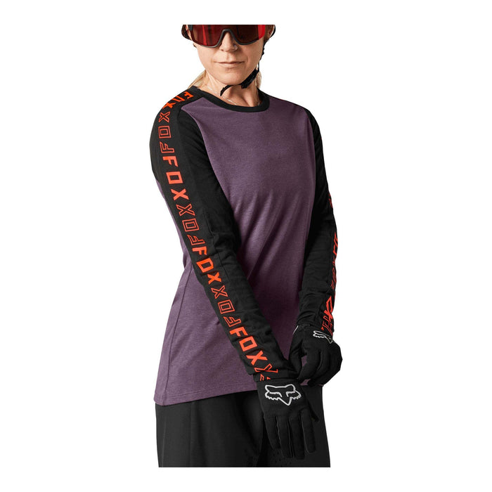 Fox Ranger Womens DriRelease LS MTB Jersey XS Black/Purple | ABC Bikes