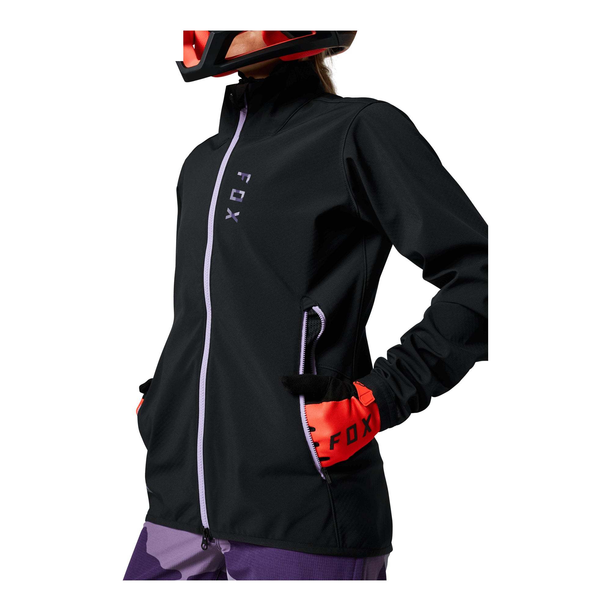 Fox Ranger Fire Womens Jacket XS Black/Purple | ABC Bikes