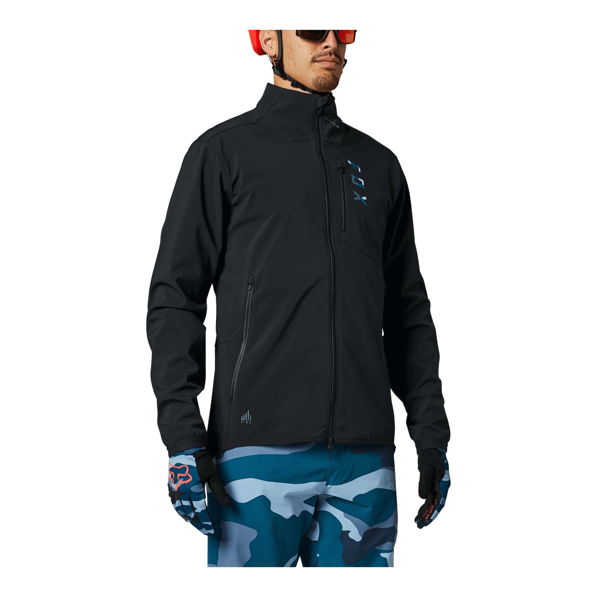 Fox Ranger Fire Mens Jacket SM Black/Blue | ABC Bikes
