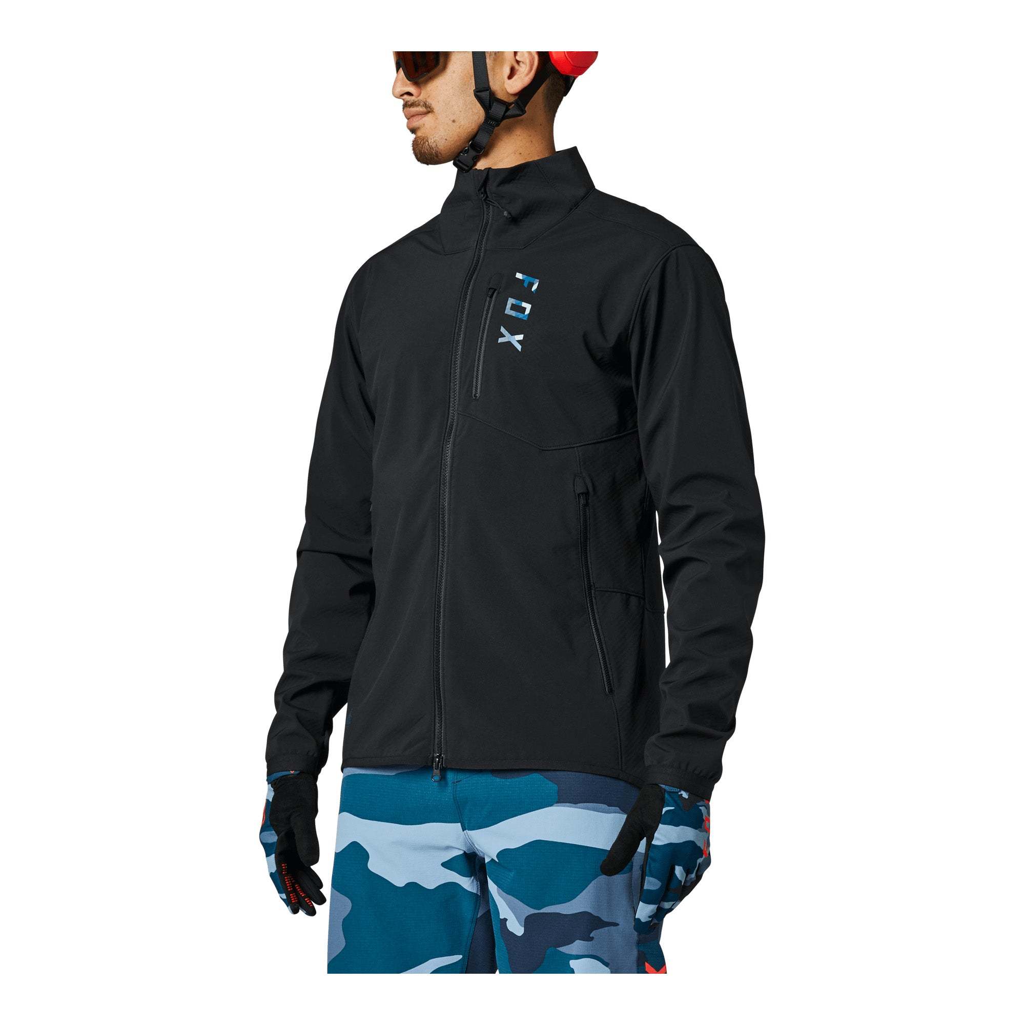 Fox Ranger Fire Mens Jacket SM Black/Blue | ABC Bikes