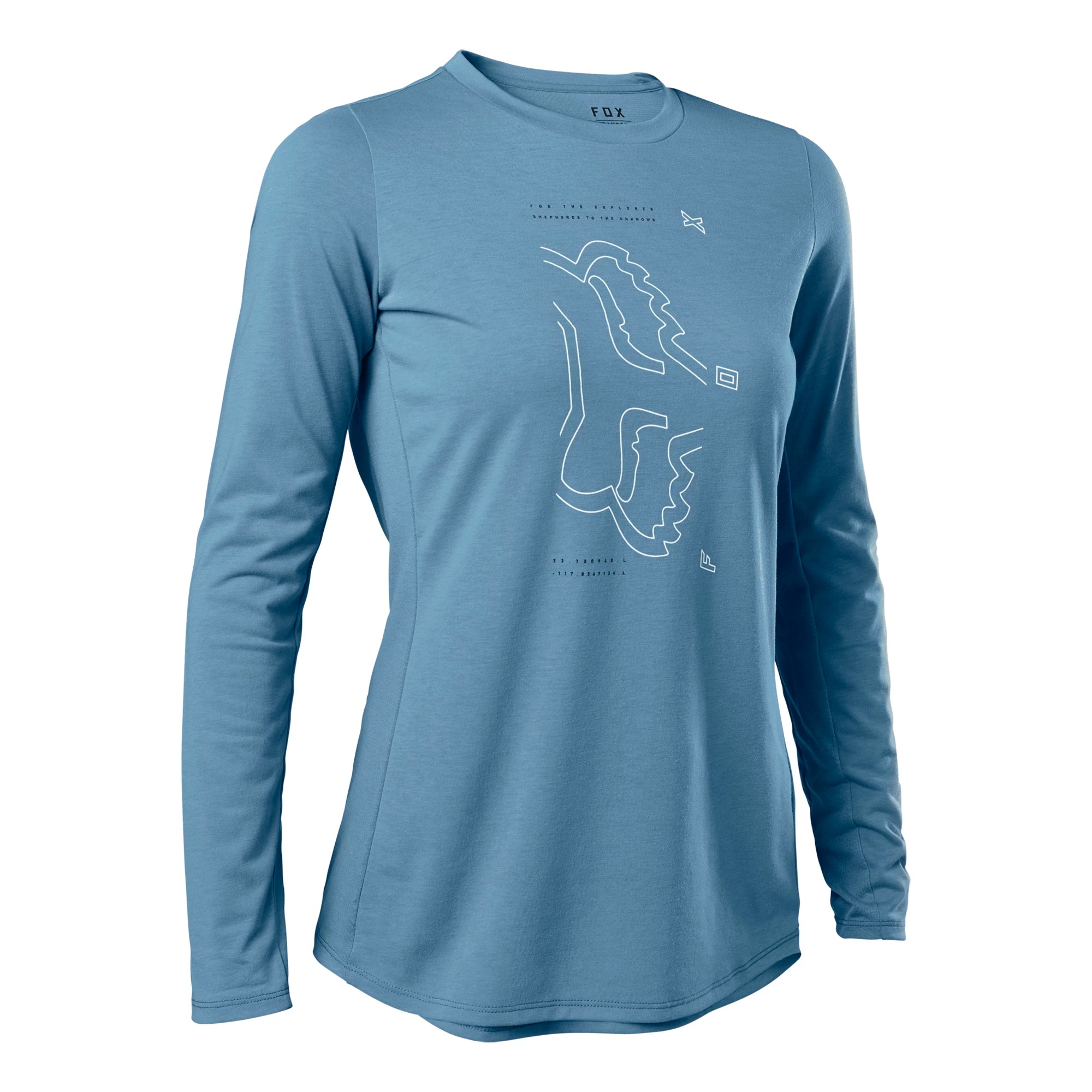 Fox Ranger DriRelease Womens LS MTB Jersey XS Dusty Blue | ABC Bikes