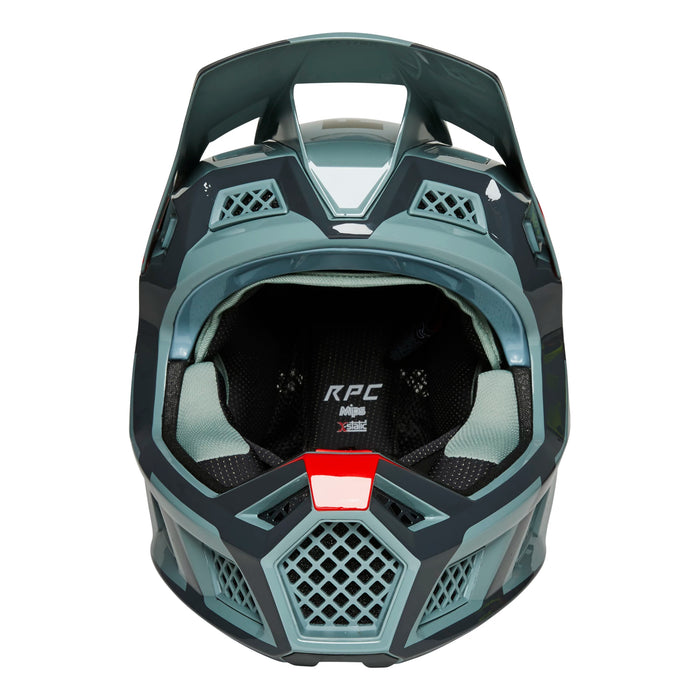 Fox Rampage Pro Carbon Divide MIPS Full Face Helmet LG / 59-60cm Eucalyptus | ABC Bikes