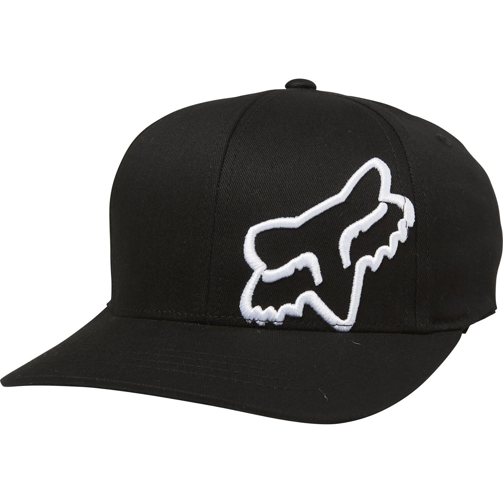 Fox Flex 45 Youth Flexfit Hat Black/White | ABC Bikes