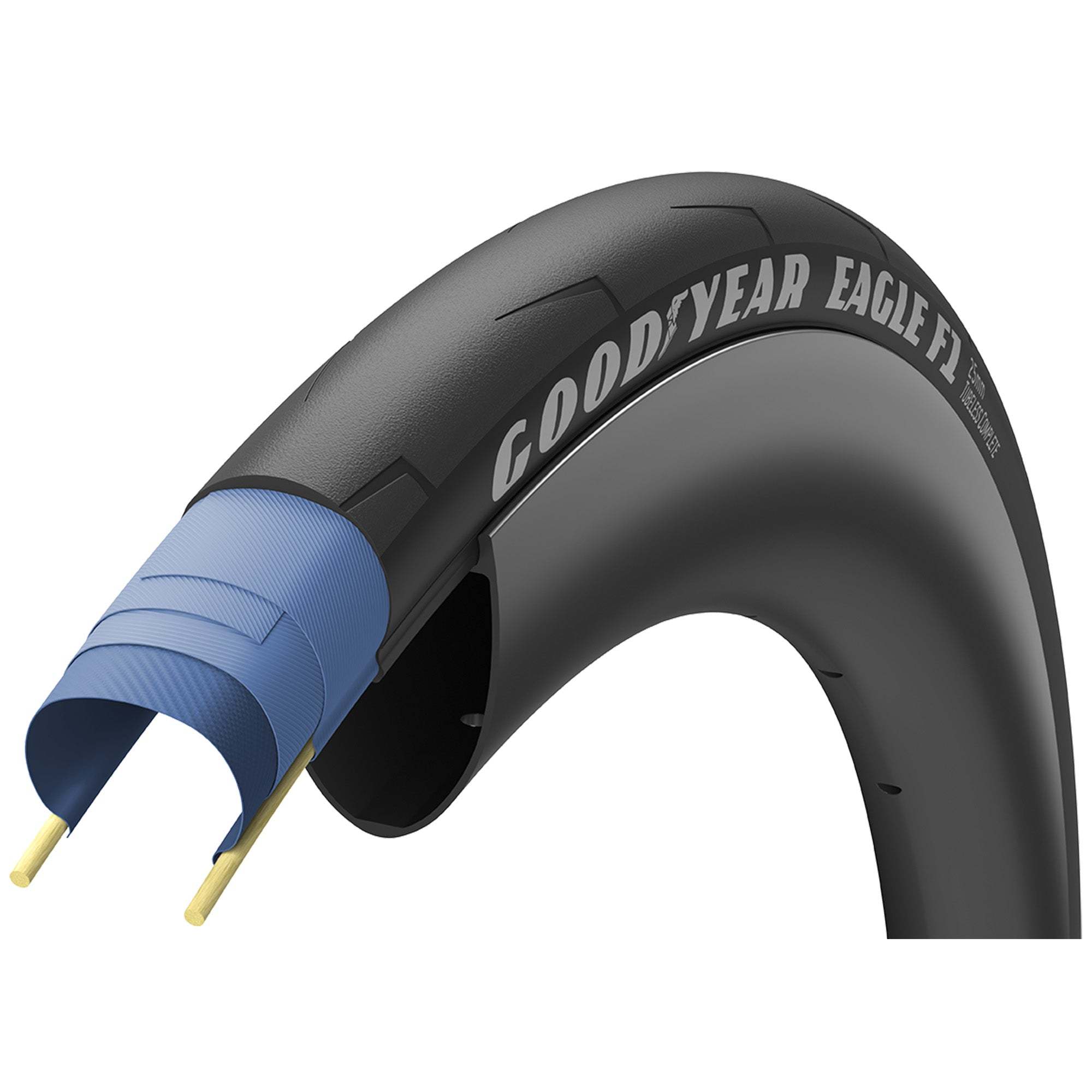 Goodyear Eagle F1 Tubeless Folding Road Tyre 700 x 25 Black | ABC Bikes