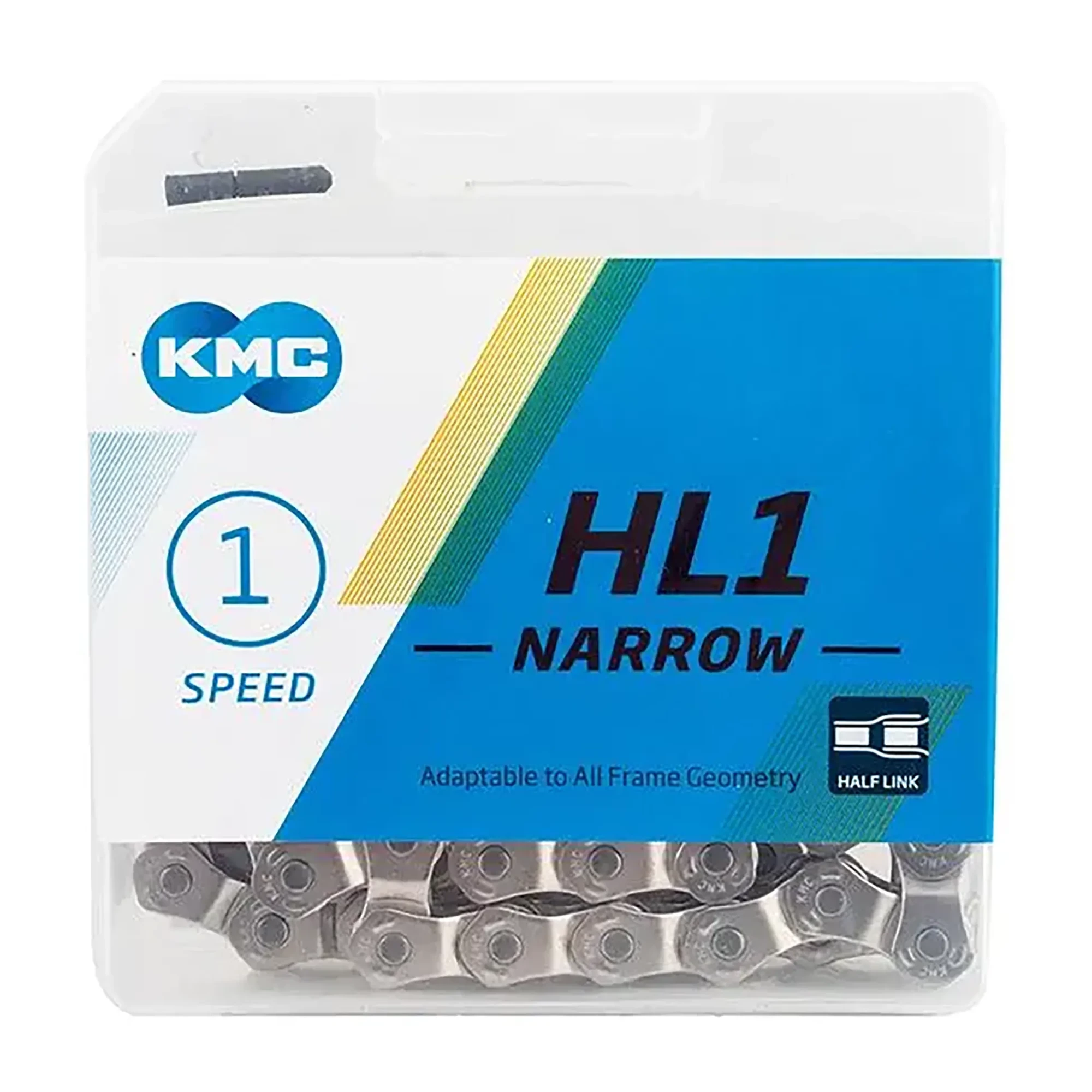 KMC HL1 HalfLink BMX Chain 1/2 x 3/32 Silver | ABC Bikes