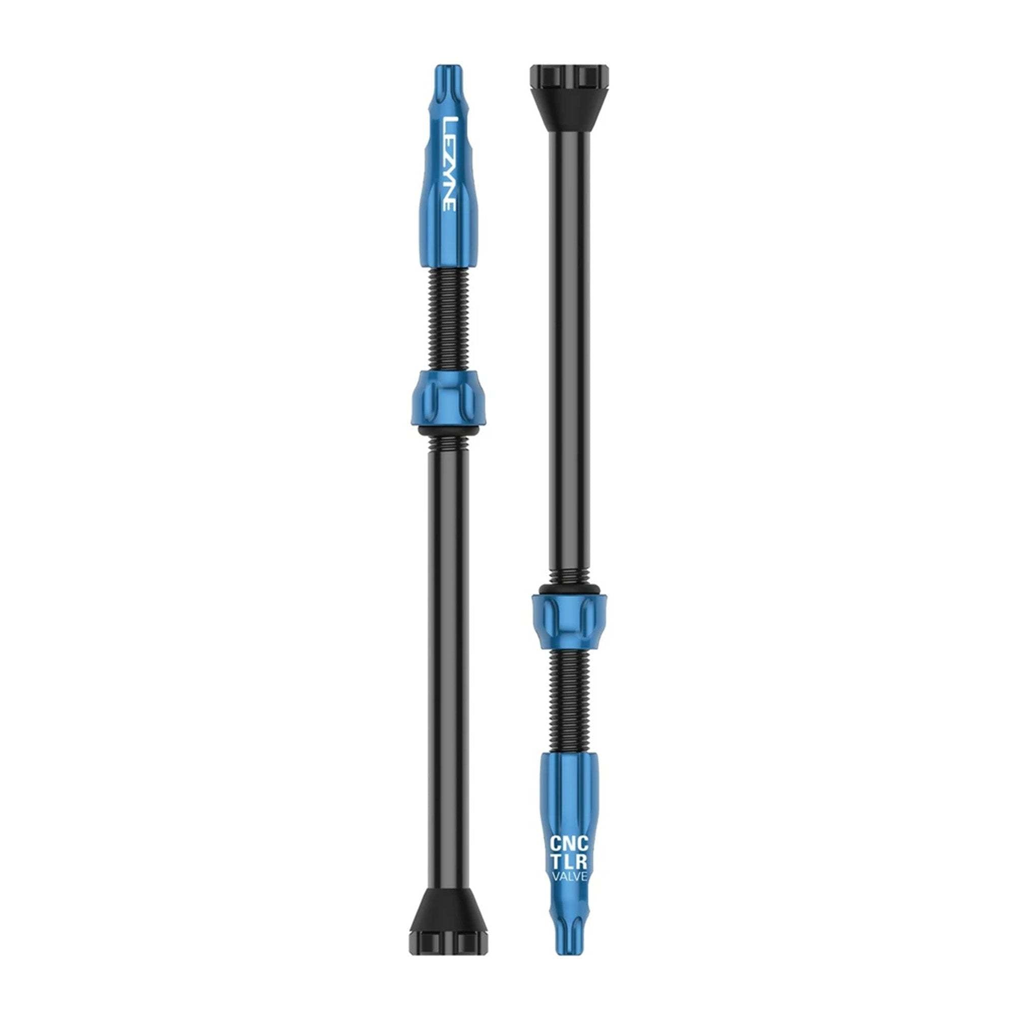 Lezyne CNC TLR Tubeless Valves 80mm Blue | ABC Bikes