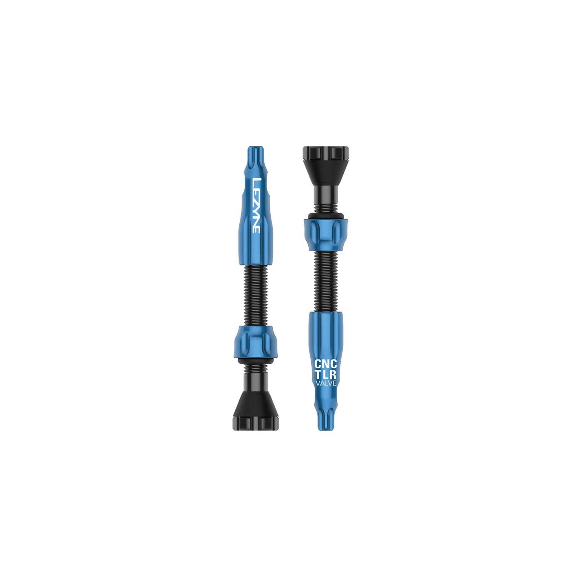 Lezyne CNC TLR Tubeless Valves 44mm Blue | ABC Bikes