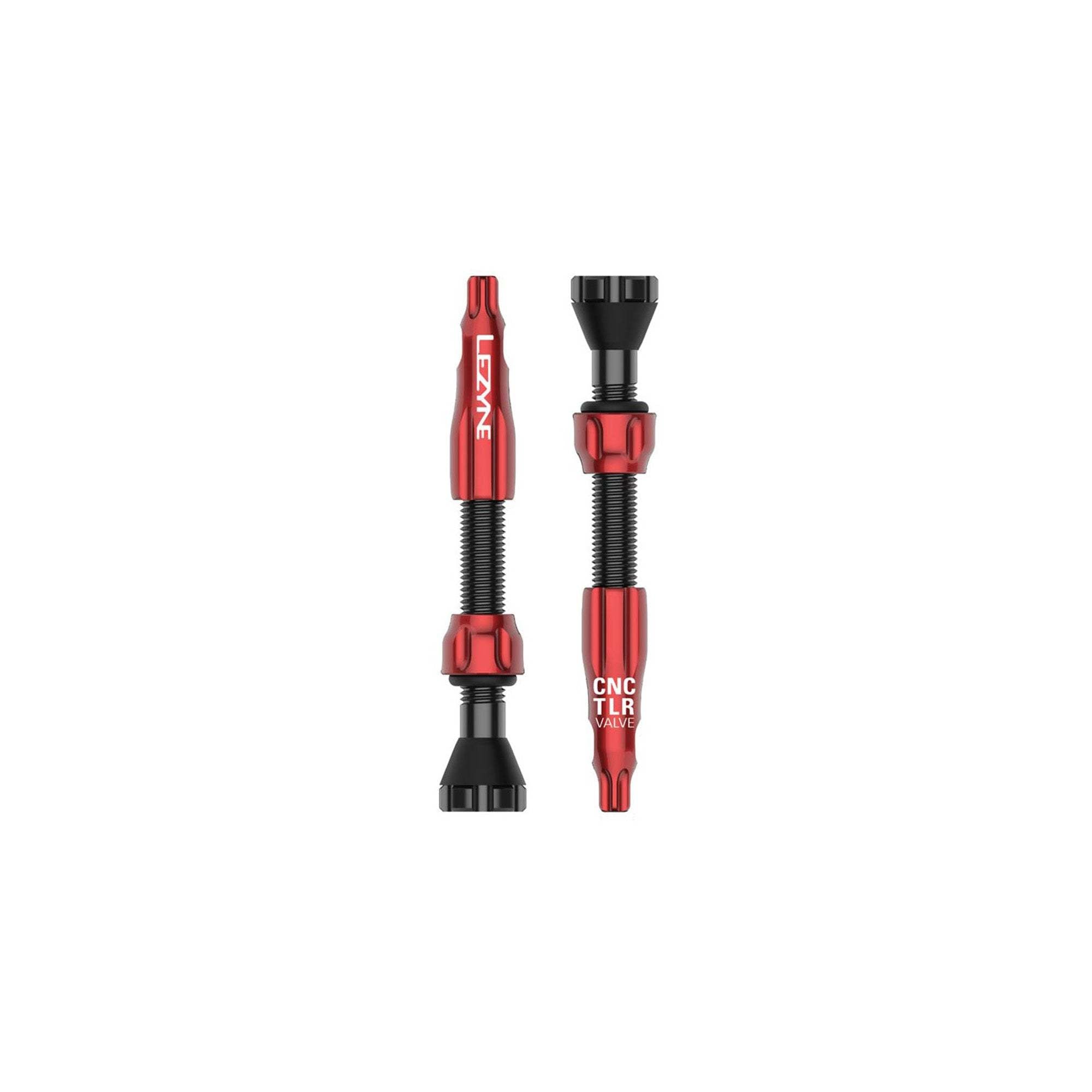 Lezyne CNC TLR Tubeless Valves 44mm Red | ABC Bikes