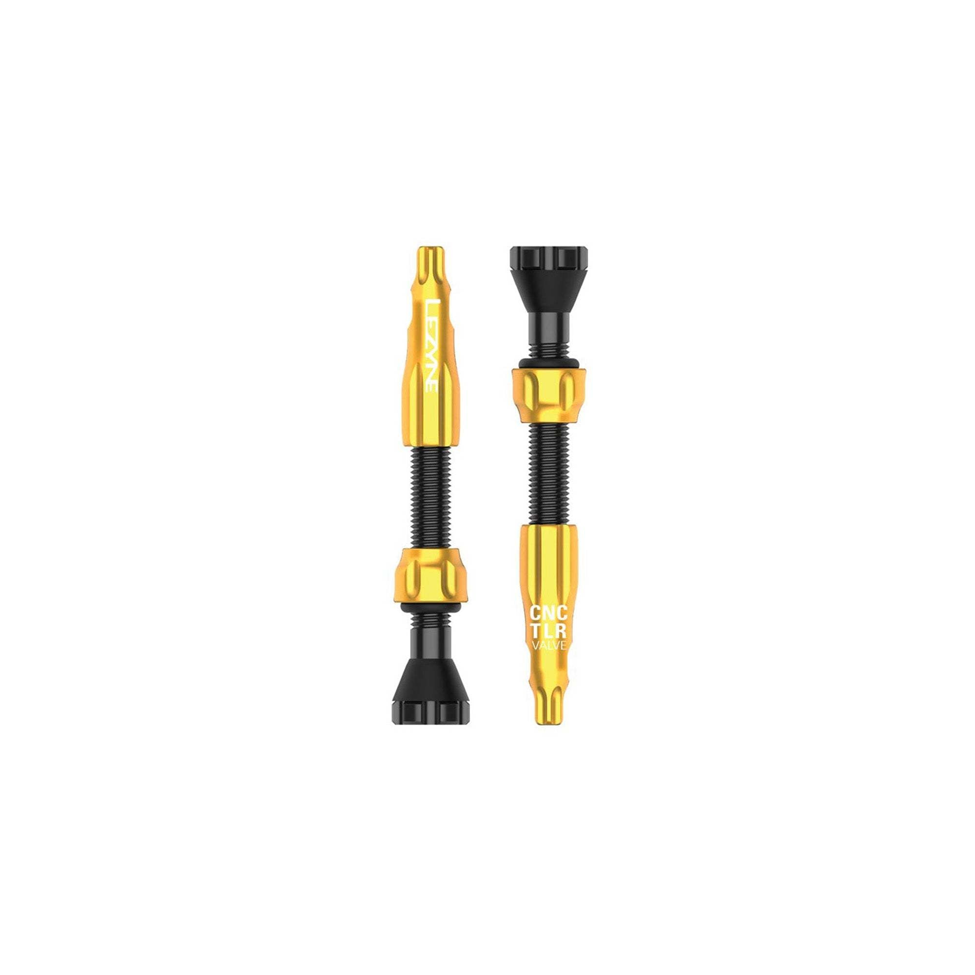 Lezyne CNC TLR Tubeless Valves 44mm Gold | ABC Bikes