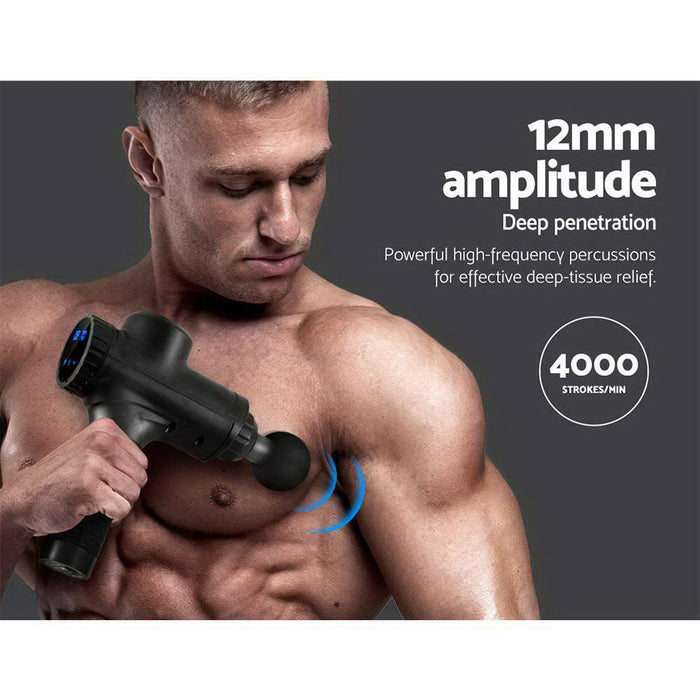 Massage Gun Electric Massager Vibration 6 Heads Muscle Therapy Percussion Tissue | ABC Bikes