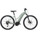 Liv Rove E+ 2022 electric bike in A Laurel color, showcasing its sleek frame and e-bike features for urban commuting.