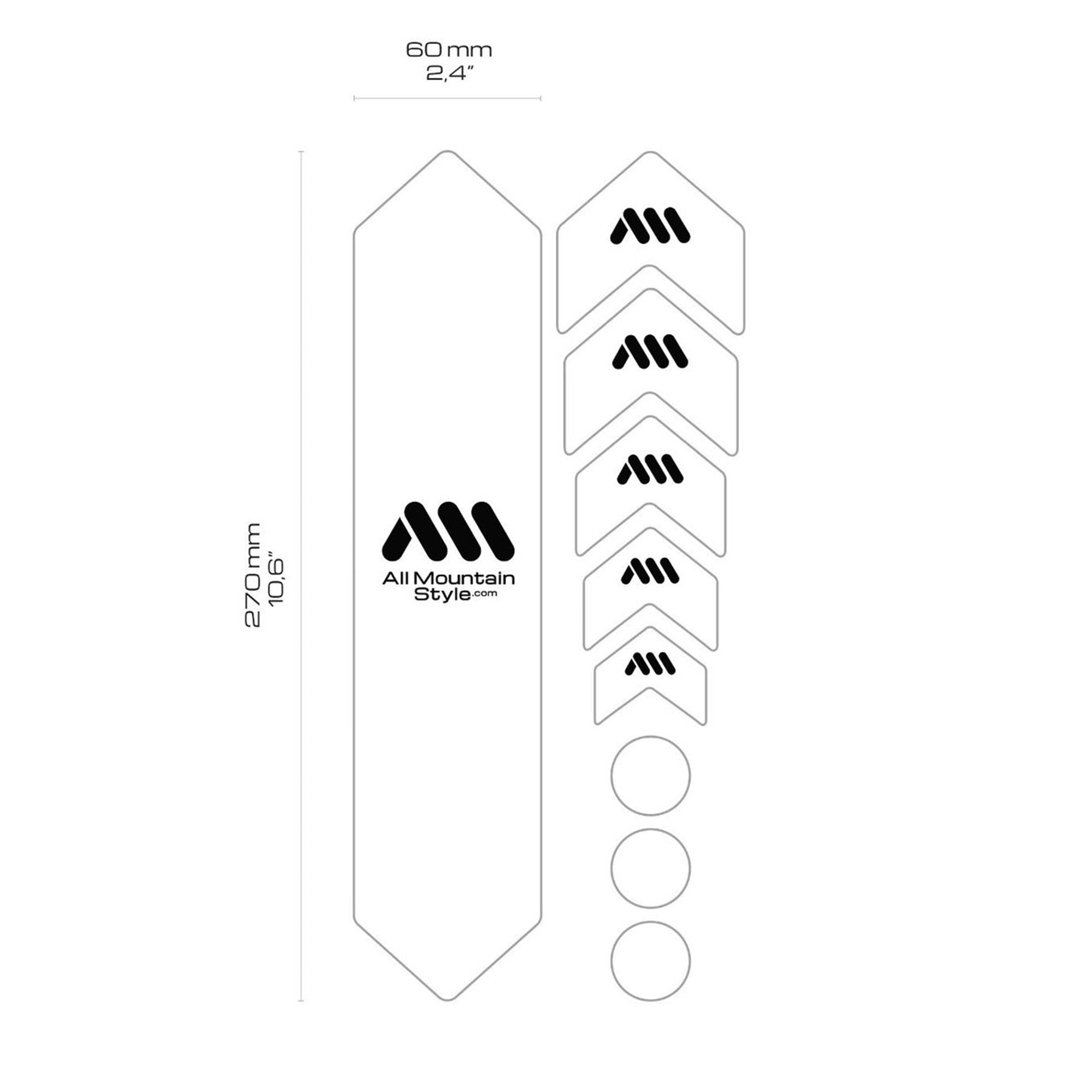 All Mountain Style Frame Guard Black/Silver | ABC Bikes