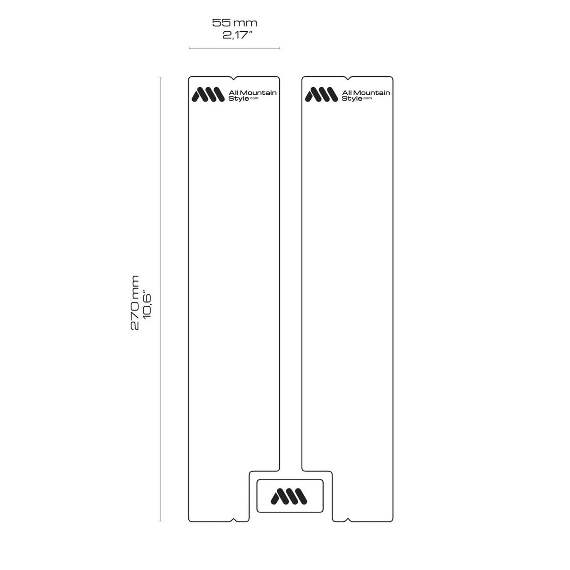 All Mountain Style Fork Guard Black/Silver | ABC Bikes
