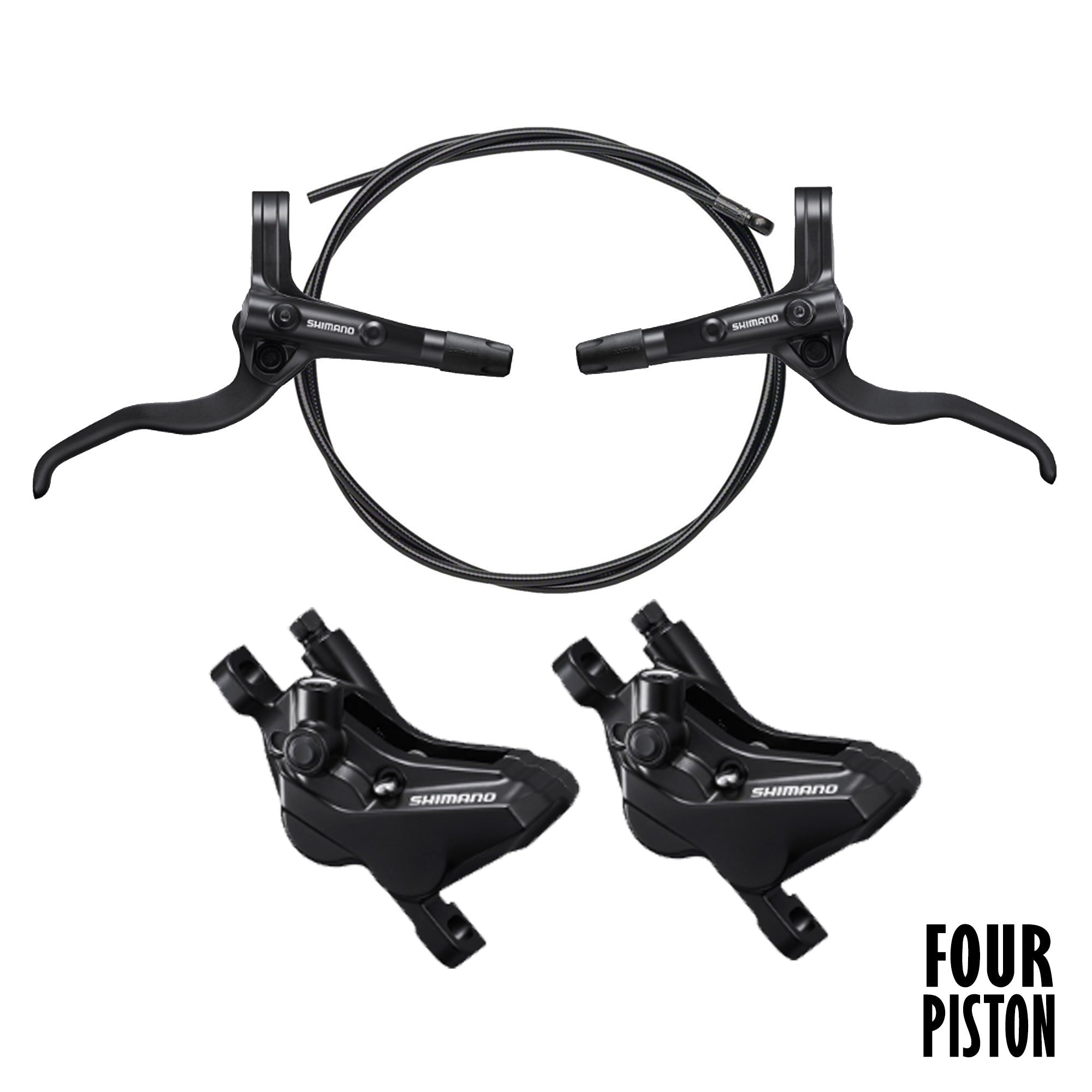 Shimano MT420 4-Piston Hydraulic Disc Brake Front Black | ABC Bikes