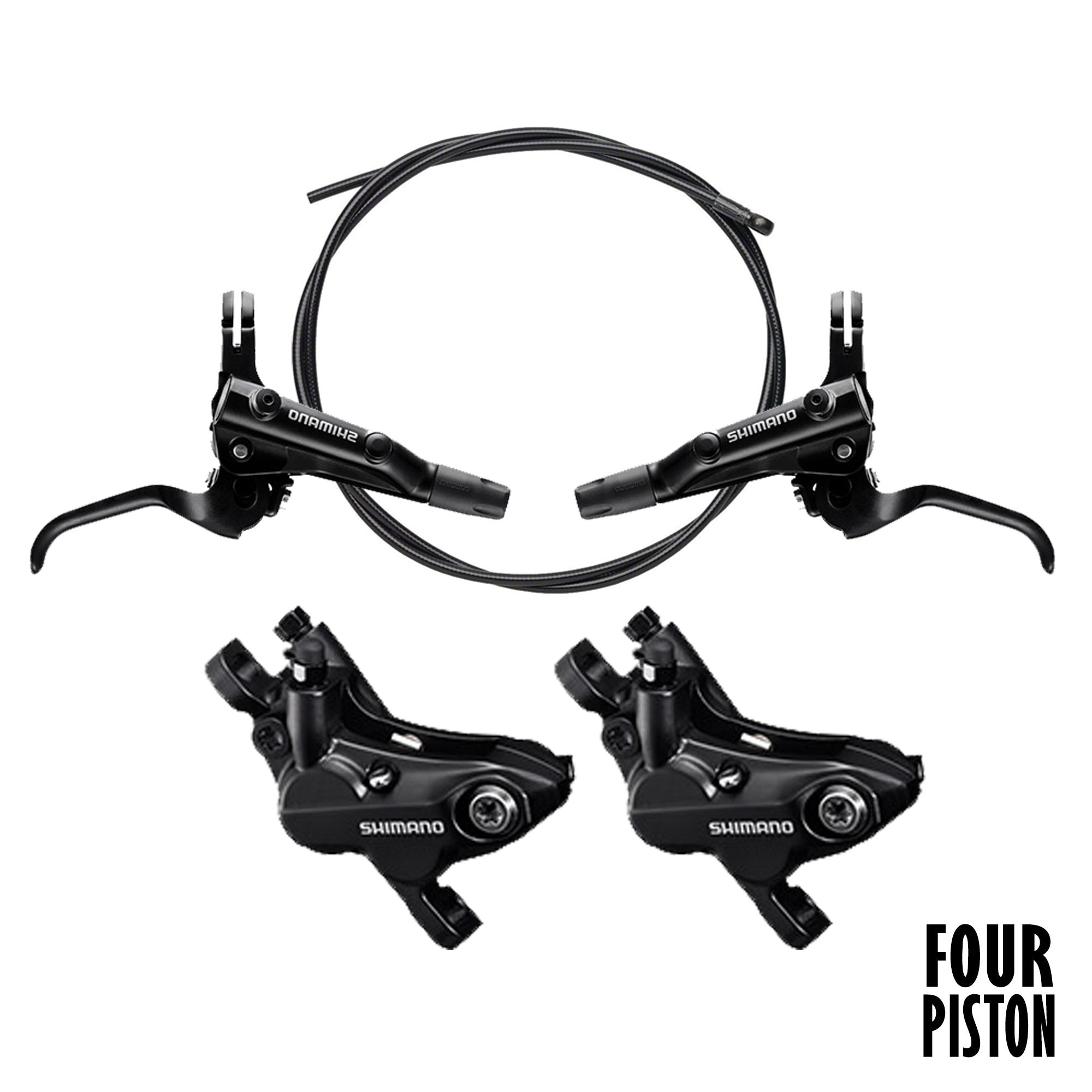 Shimano MT520 4-Piston Hydraulic Disc Brake Front Black | ABC Bikes