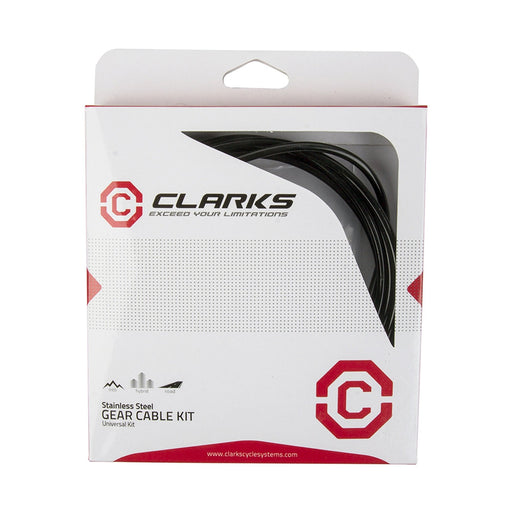 Clarks Stainless Universal Gear Cable Kit Black | ABC Bikes