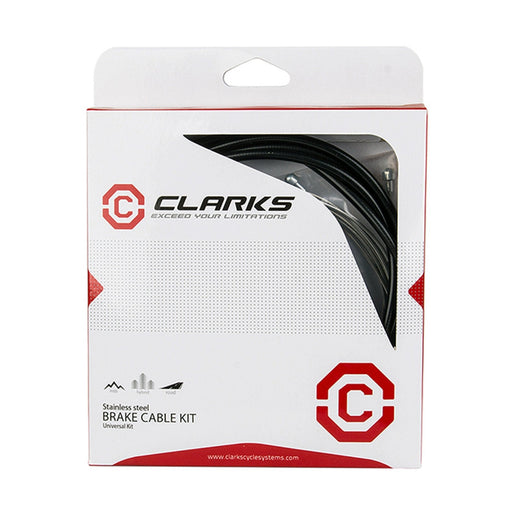 Clarks Stainless Universal Brake Cable Kit Black | ABC Bikes