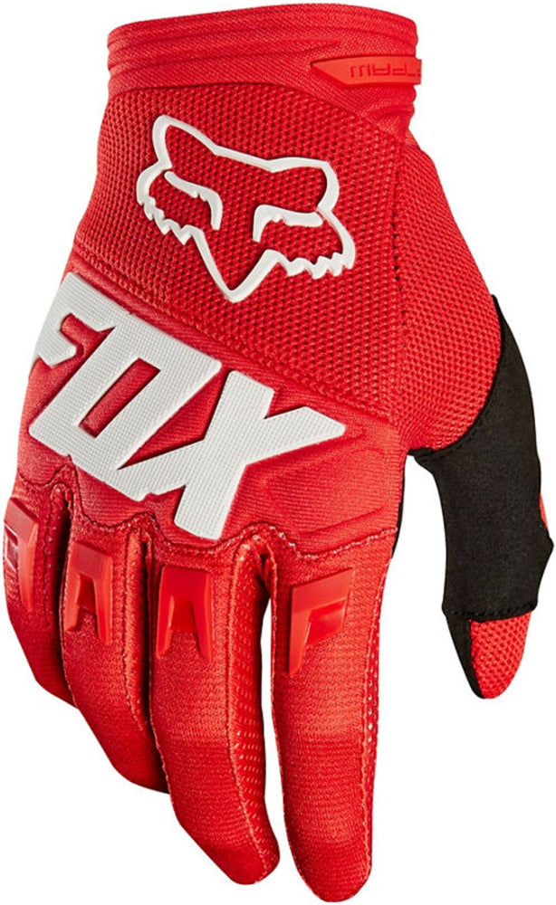 Fox Dirtpaw Race Youth BMX Gloves XS Red | ABC Bikes