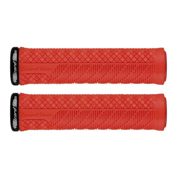 Lizard Skins Charger Evo Lock-On Grips Fire Red | ABC Bikes