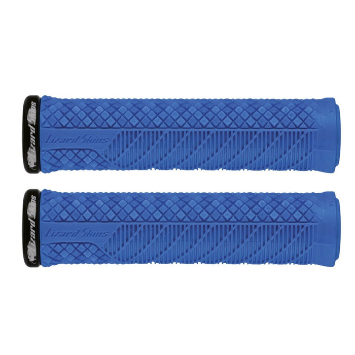 Lizard Skins Charger Evo Lock-On Grips Electric Blue | ABC Bikes