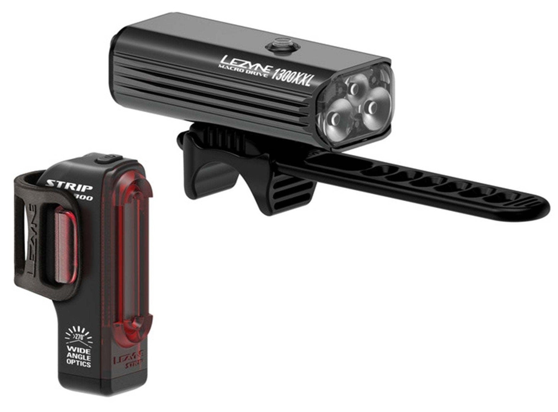 Lezyne Macro Drive 1300XXL / Strip Drive Pro USB Lightset | ABC Bikes