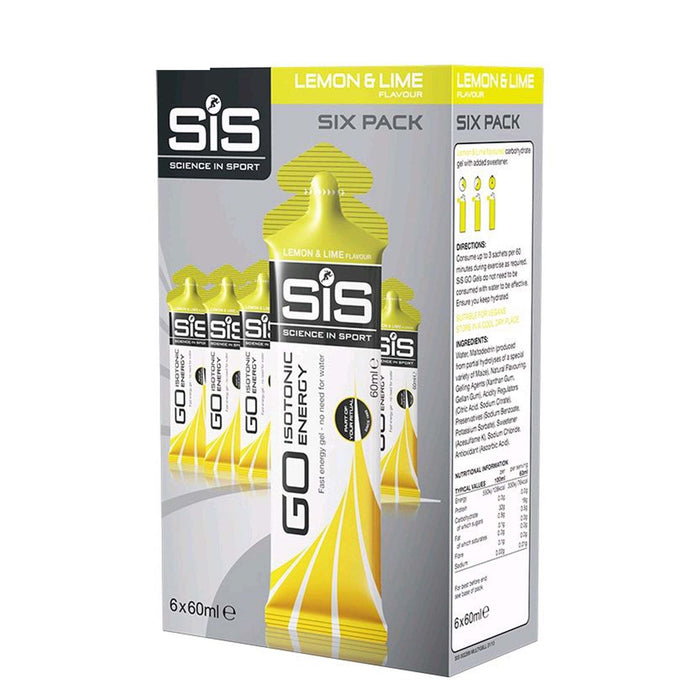 SIS Go Isotonic Energy Gel 6 x 60ml Lemon/Lime | ABC Bikes
