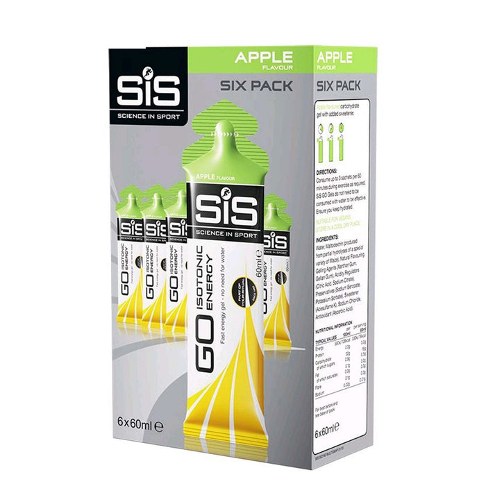 SIS Go Isotonic Energy Gel 6 x 60ml Apple | ABC Bikes
