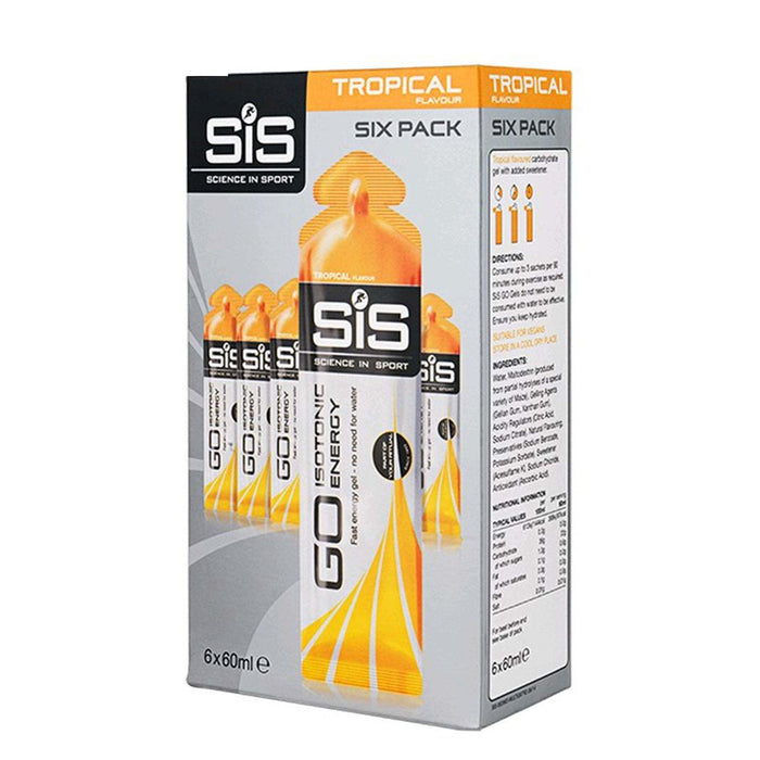 SIS Go Isotonic Energy Gel 6 x 60ml Tropical | ABC Bikes
