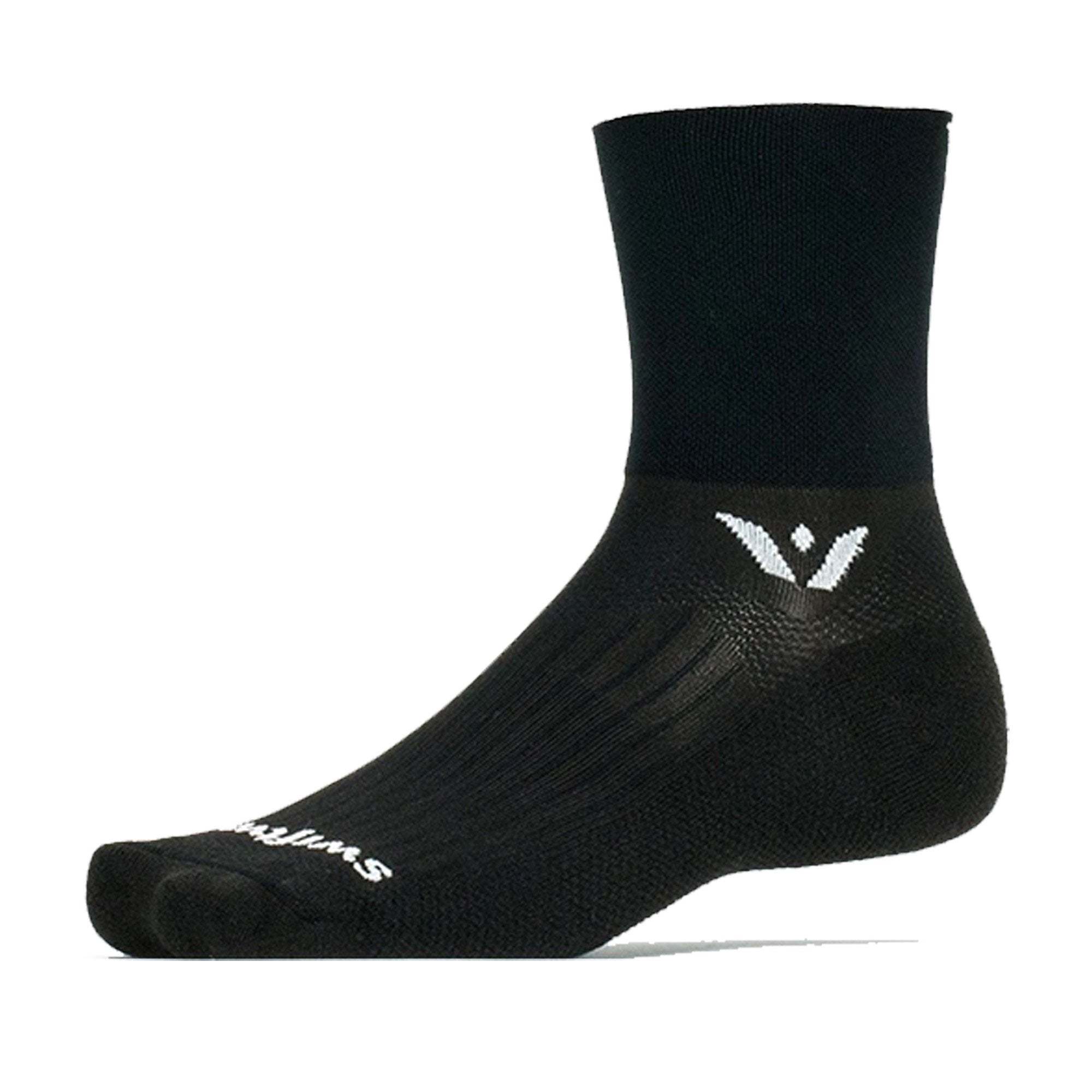 Swiftwick Aspire Four Socks LG / 43-46 Black | ABC Bikes