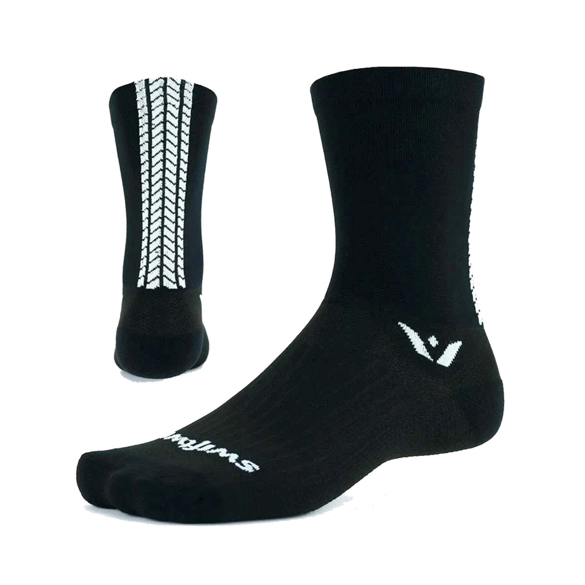 Swiftwick Vision Six Knobbies Socks LG / 43-46 Black | ABC Bikes