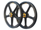 Skyway Tuff Graphite BMX wheelset with black rivet detailing, designed for durable BMX riding and high-performance cycling parts.