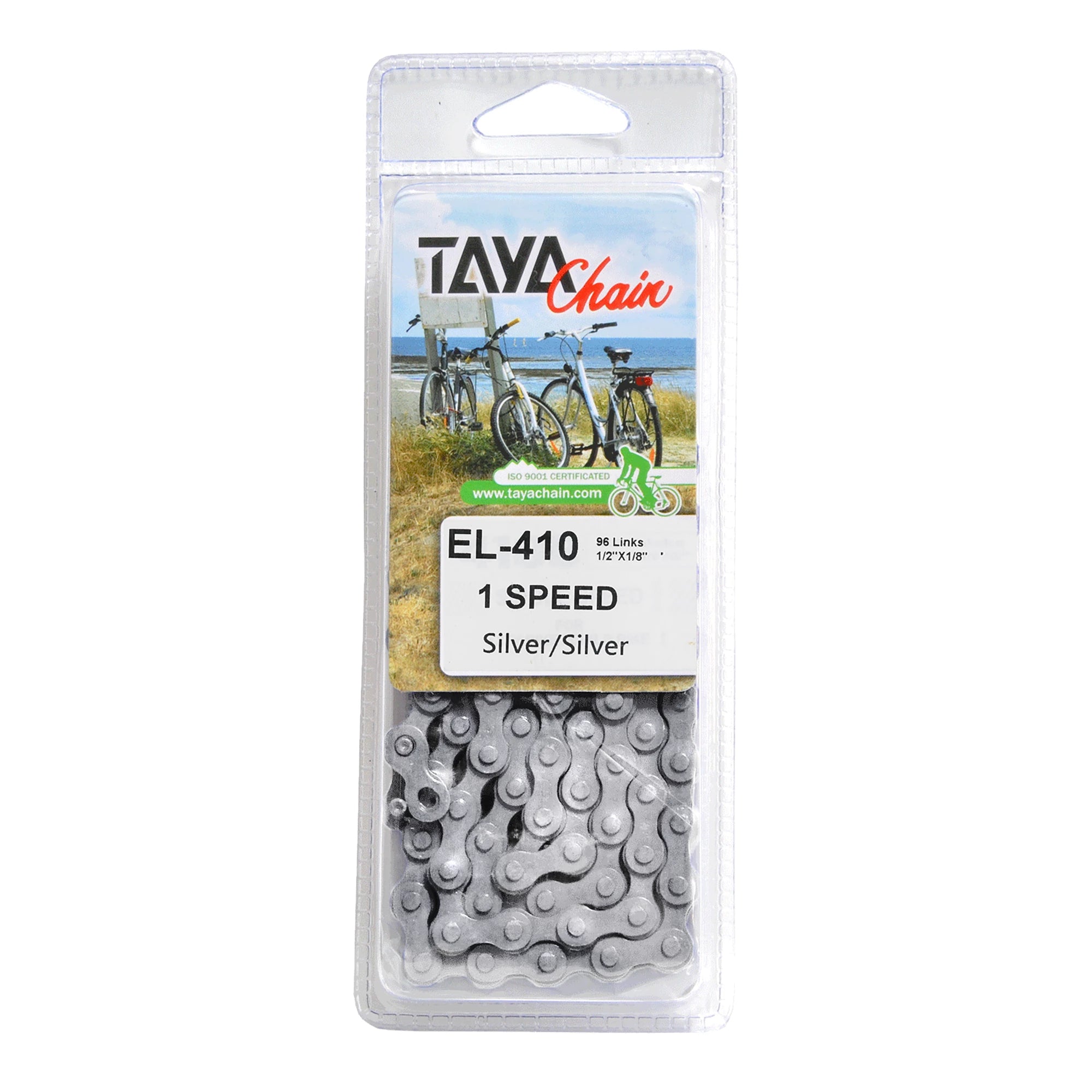 Taya EL410 BMX Chain 1/2 x 1/8 Silver | ABC Bikes