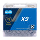 KMC X9 9sp Chain Silver/Grey | ABC Bikes