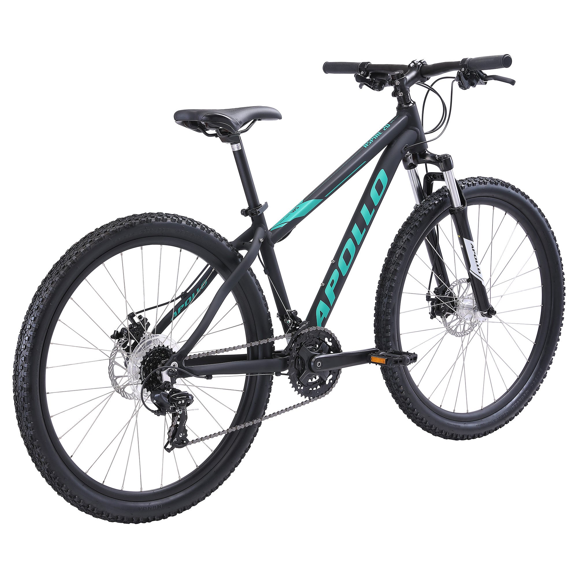2022 Apollo Aspire 20 W MD / 27.5 Matt Black/Turquoise | ABC Bikes