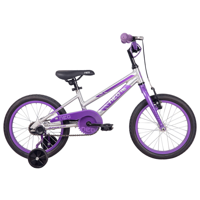 2022 Neo+ 16 Girls Brushed Alloy/Lavender/Purple Fade | ABC Bikes