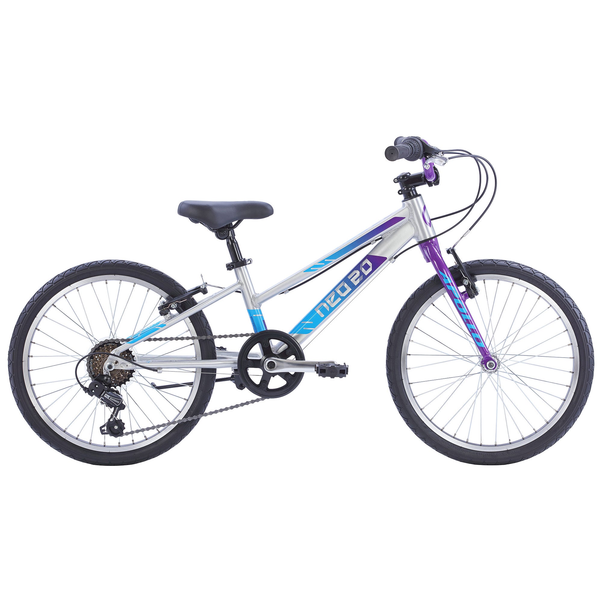 2022 Neo+ 20 6s Girls Brushed Alloy/Purple/Blue Fade | ABC Bikes