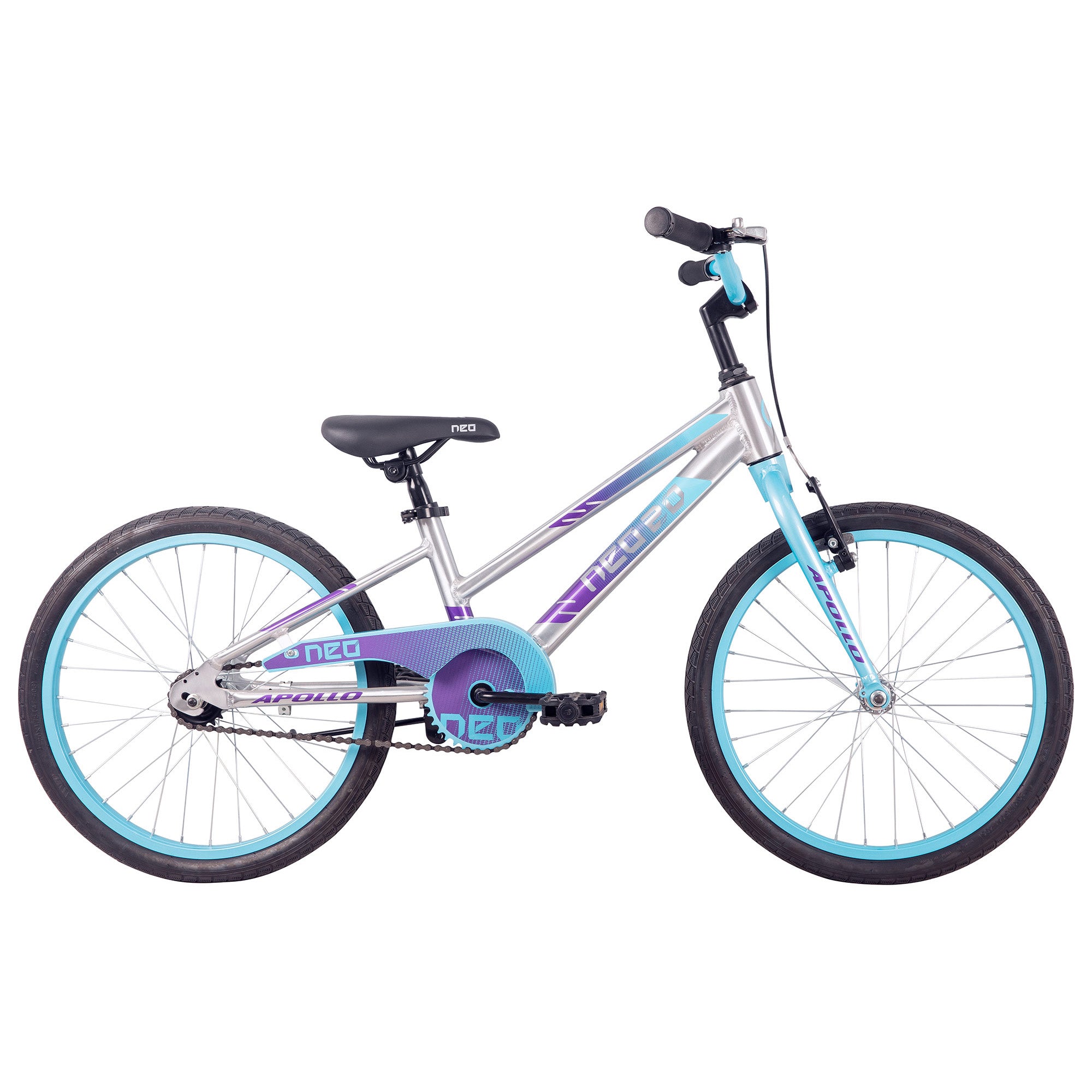 2022 Neo+ 20 Girls Brushed Alloy/Ice Blue/Purple Fade | ABC Bikes