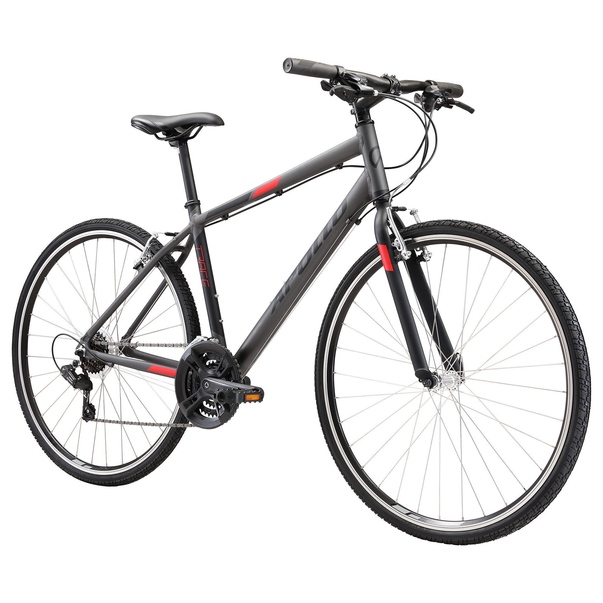 2022 Apollo Trace 10 SM Matt Charcoal/Black/Red | ABC Bikes