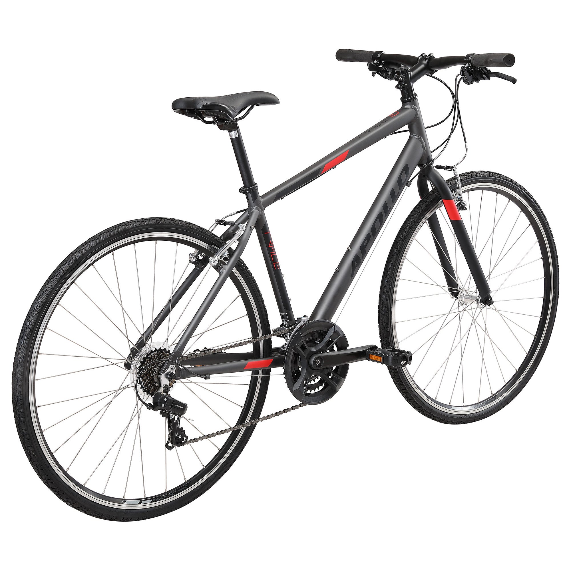 2022 Apollo Trace 10 SM Matt Charcoal/Black/Red | ABC Bikes